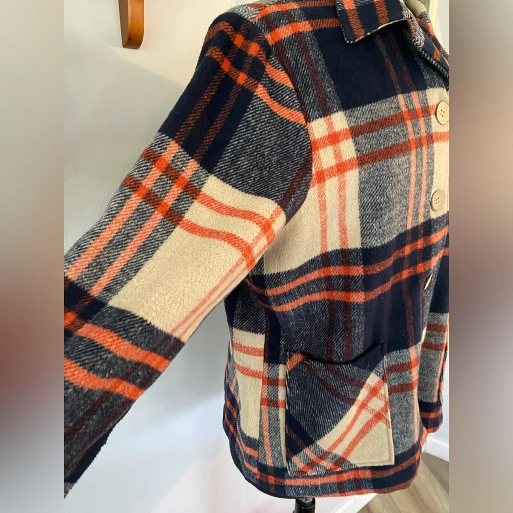 😃 SOLD 😃 Astro Bettie / Starstruck Clothing 1940s Button Down Plaid Jacket - Picture 10 of 10